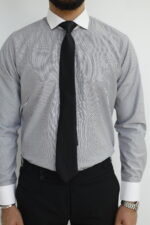 ⁦Classic Shirt - 943  - Gray⁩ - الصورة ⁦3⁩