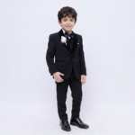 ⁦kids suit 668 - black⁩ - الصورة ⁦2⁩