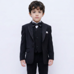 ⁦kids suit 665 - black⁩ - الصورة ⁦4⁩