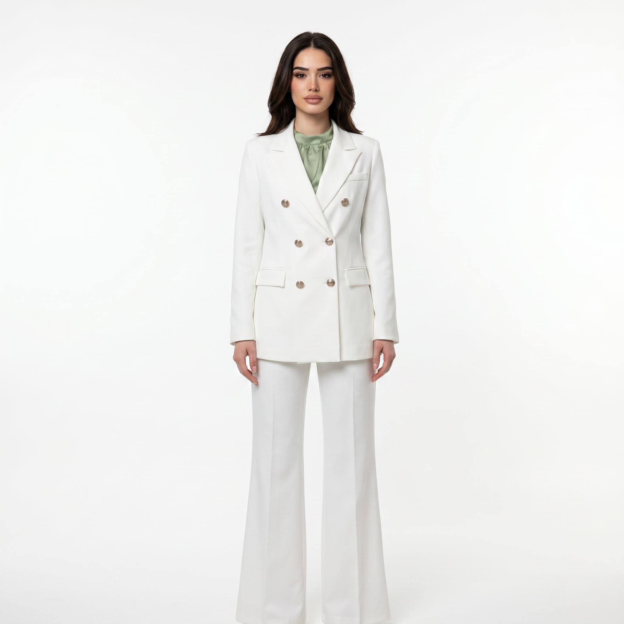 magnific_the-girl-in-img1-same-fac_2890976388 Blazer - 048 - White - الصورة 1