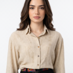 ⁦shirt -116 - Beige⁩ - الصورة ⁦3⁩