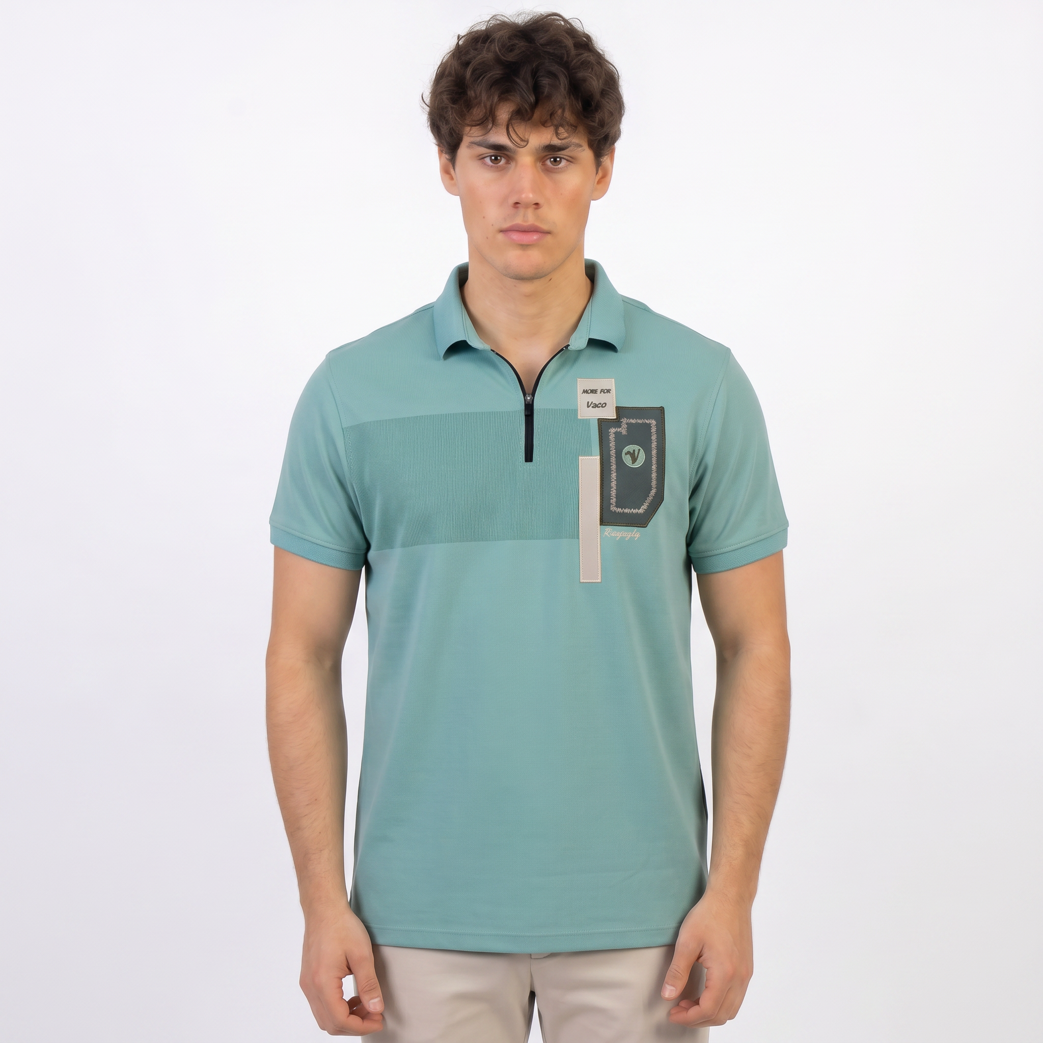 magnific_use-the-exact-same-person_2892861430 T-Shirt - 2102 - Turquoise - الصورة 1