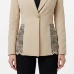 ⁦Blazer - C8590 - Dark beige⁩ - الصورة ⁦3⁩