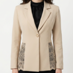 ⁦Blazer - C8590 - Dark beige⁩ - الصورة ⁦2⁩