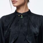 ⁦Shirt.W - 6096 - black⁩ - الصورة ⁦3⁩